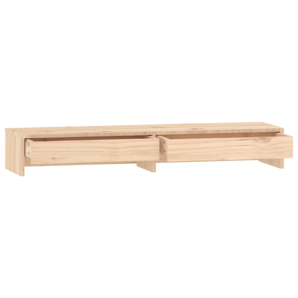 Supporto per Monitor 100x27x15cm in Legno Massello di Pino