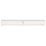 Supporto per Monitor Bianco 100x27x15 cm Legno Massello di Pino