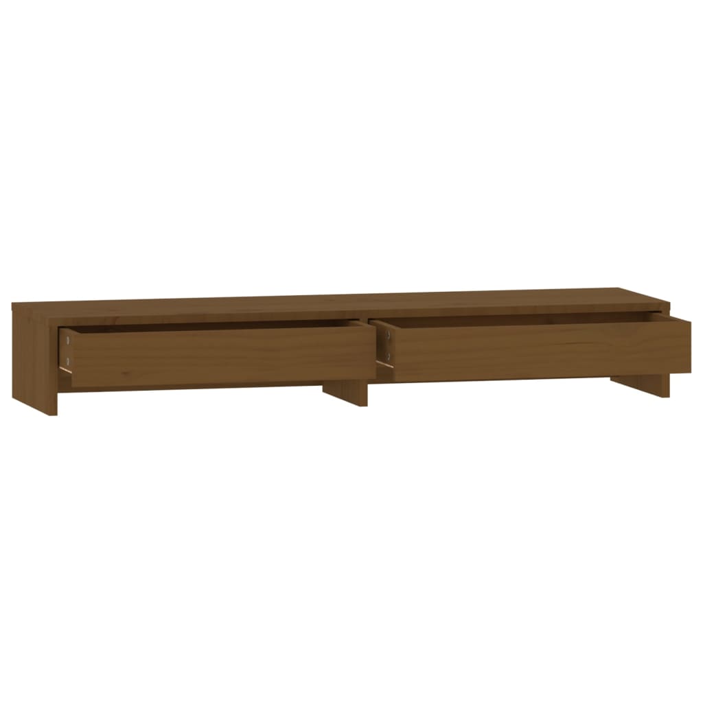 Supporto per Monitor Miele 100x27x15 cm Legno Massello di Pino