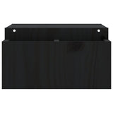 Supporto per Monitor Nero 70x27,5x15cm Legno Massello di Pino