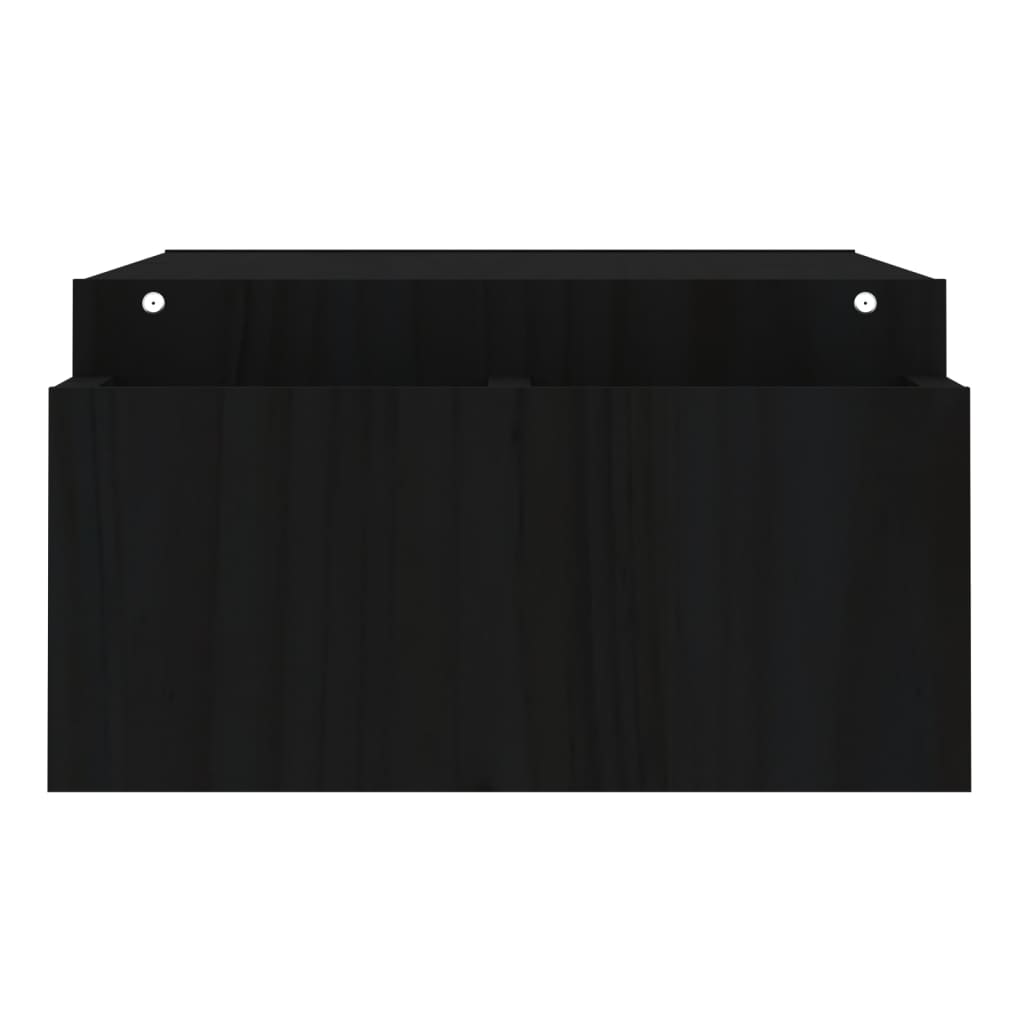 Supporto per Monitor Nero 100x27,5x15cm Legno Massello di Pino