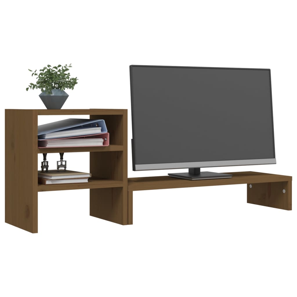 Supporto per Monitor Miele 81x20x30 cm Legno Massello di Pino