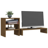 Supporto per Monitor Miele 81x20x30 cm Legno Massello di Pino