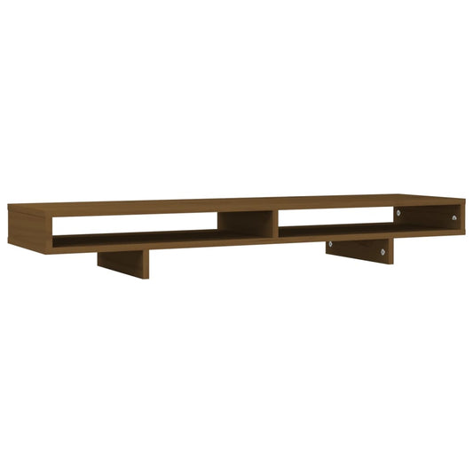 Supporto per Monitor Miele 100x27x14 cm Legno Massello di Pino