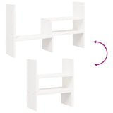 Supporto Monitor Bianco (39-72)x17x43 cm Legno Massello di Pino