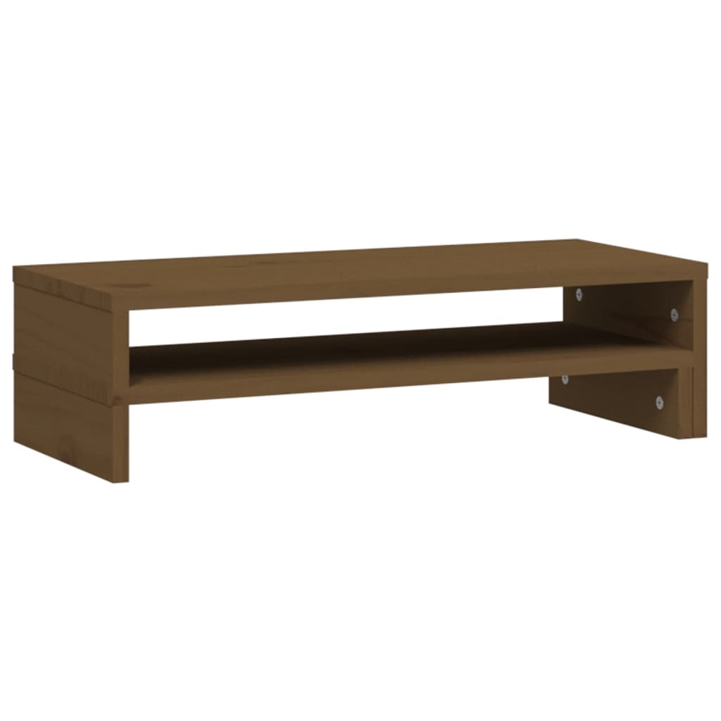 Supporto Monitor Miele (52-101)x22x14 cm Legno Massello di Pino