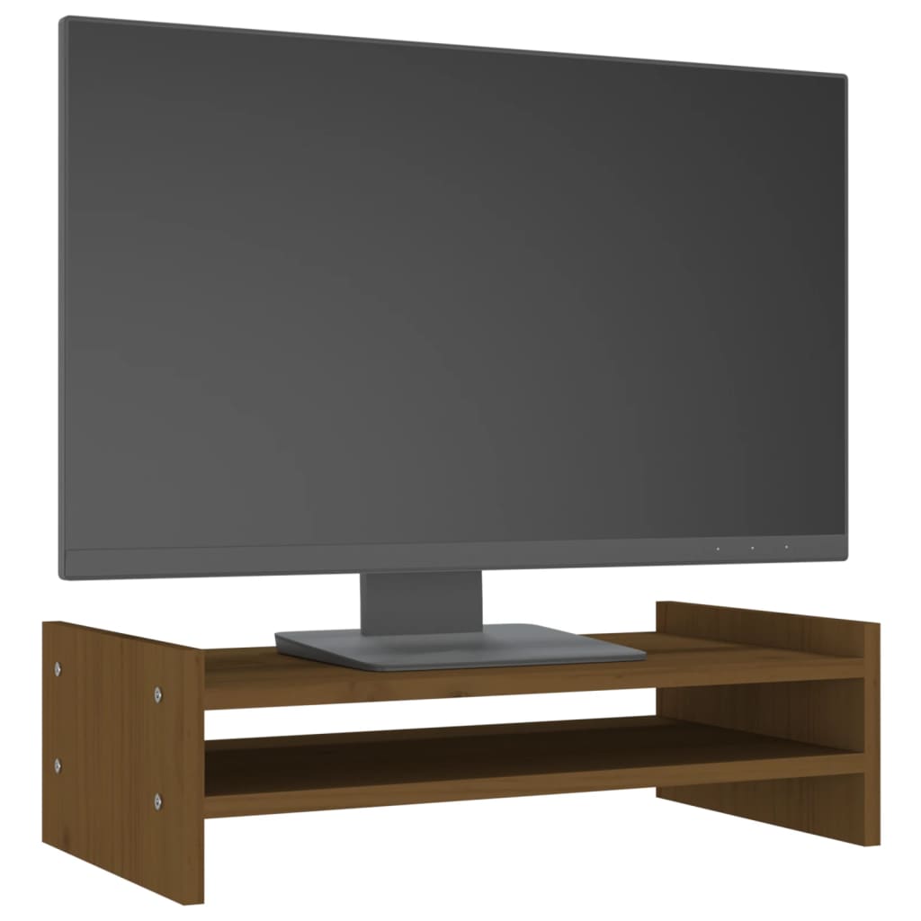 Supporto per Monitor Miele 50x27x15 cm Legno Massello di Pino