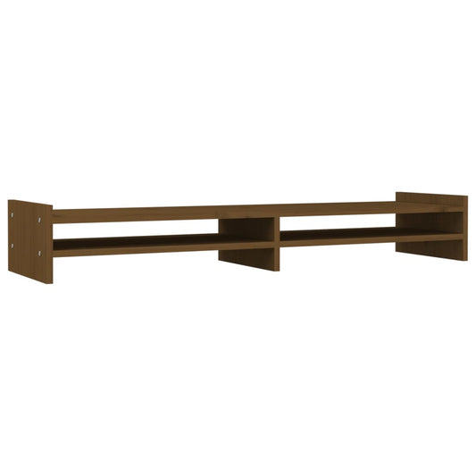 Supporto per Monitor Miele 100x27x15 cm Legno Massello di Pino