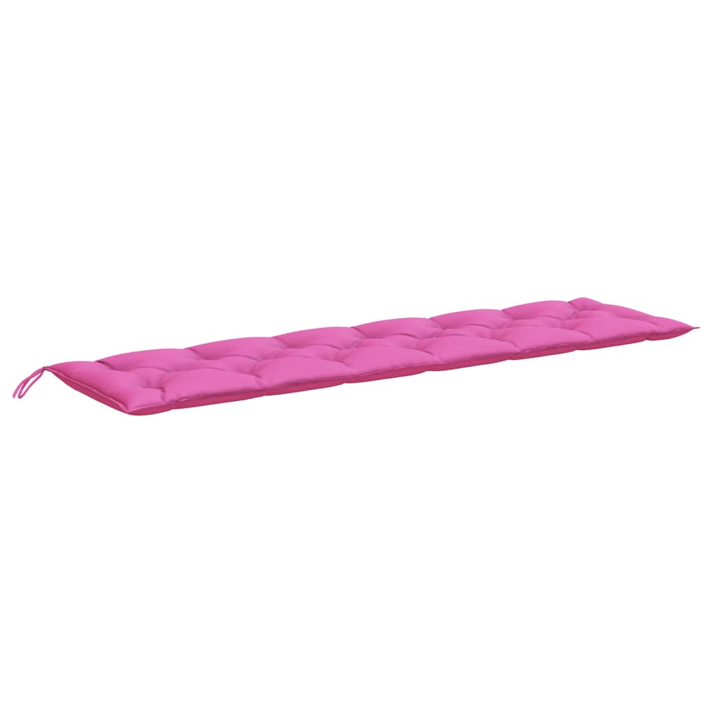 vidaXL Cuscino per Panca da Giardino Rosa 200x50x7 cm in Tessuto