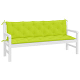 vidaXL Cuscini per Panca 2 pz Verde Intenso 180x50x7 cm Tessuto Oxford