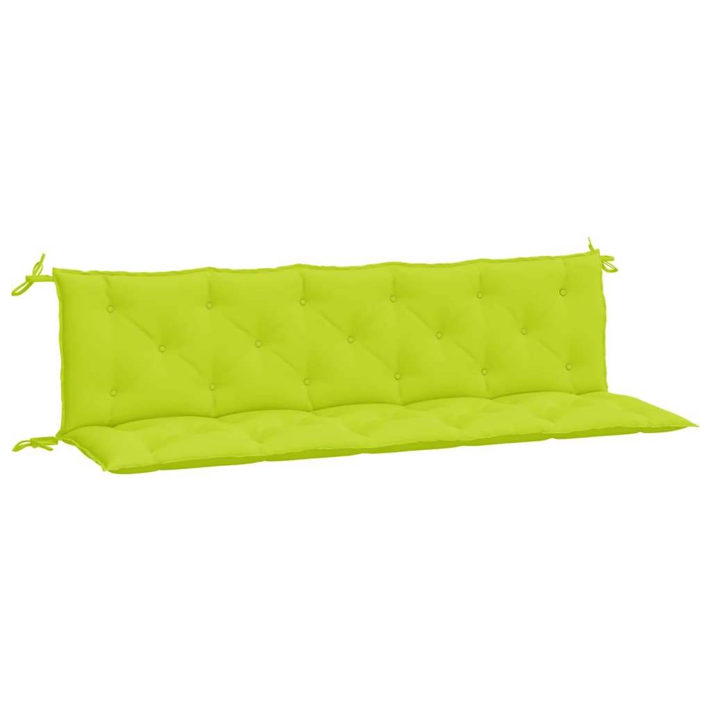 vidaXL Cuscini per Panca 2 pz Verde Intenso 180x50x7 cm Tessuto Oxford