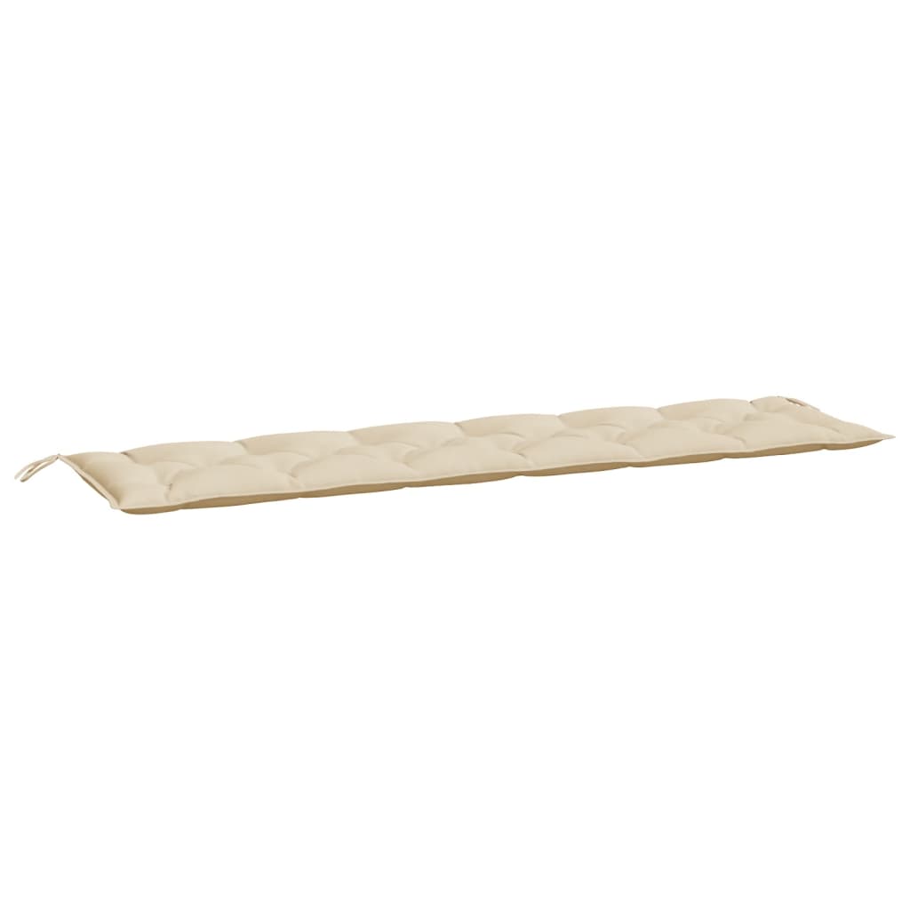 vidaXL Cuscini Panca da Giardino 2pz Beige 200x50x7cm Tessuto Oxford