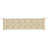 vidaXL Cuscini Panca da Giardino 2pz Beige 200x50x7cm Tessuto Oxford