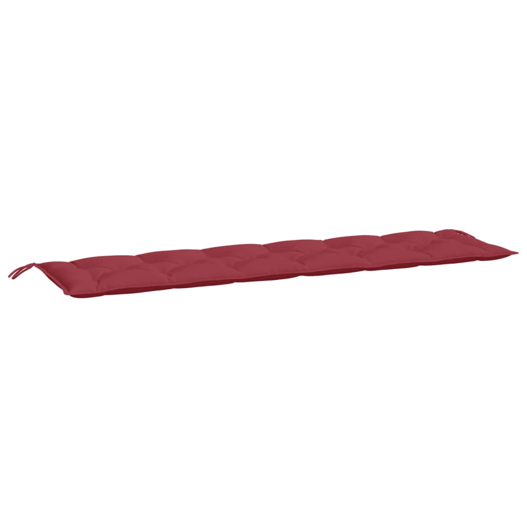 vidaXL Cuscini per Panca 2 pz Rosso Vino 200x50x7 cm in Tessuto Oxford