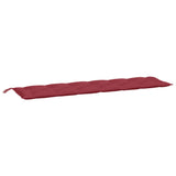 vidaXL Cuscini per Panca 2 pz Rosso Vino 200x50x7 cm in Tessuto Oxford