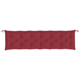 vidaXL Cuscini per Panca 2 pz Rosso Vino 200x50x7 cm in Tessuto Oxford