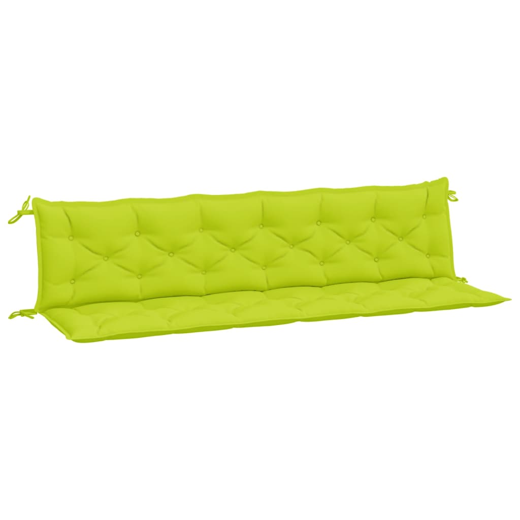 vidaXL Cuscini per Panca 2 pz Verde Intenso 200x50x7 cm Tessuto Oxford