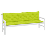 vidaXL Cuscini per Panca 2 pz Verde Intenso 200x50x7 cm Tessuto Oxford