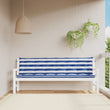 vidaXL Cuscini Panca Giardino 2pz Righe Bianche Blu 200x50x7cm Tessuto