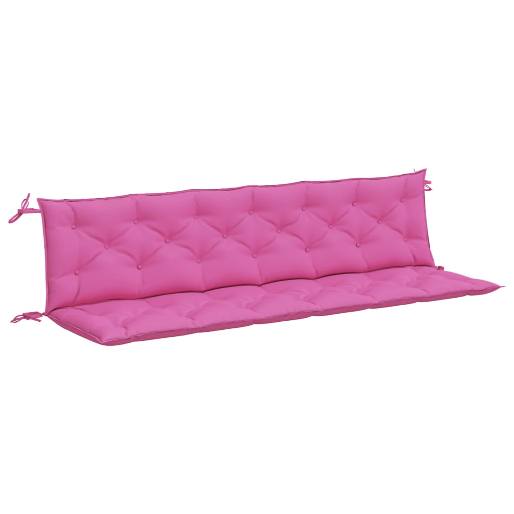 vidaXL Cuscini per Panca da Giardino 2 pz Rosa 200x50x7 cm in Tessuto