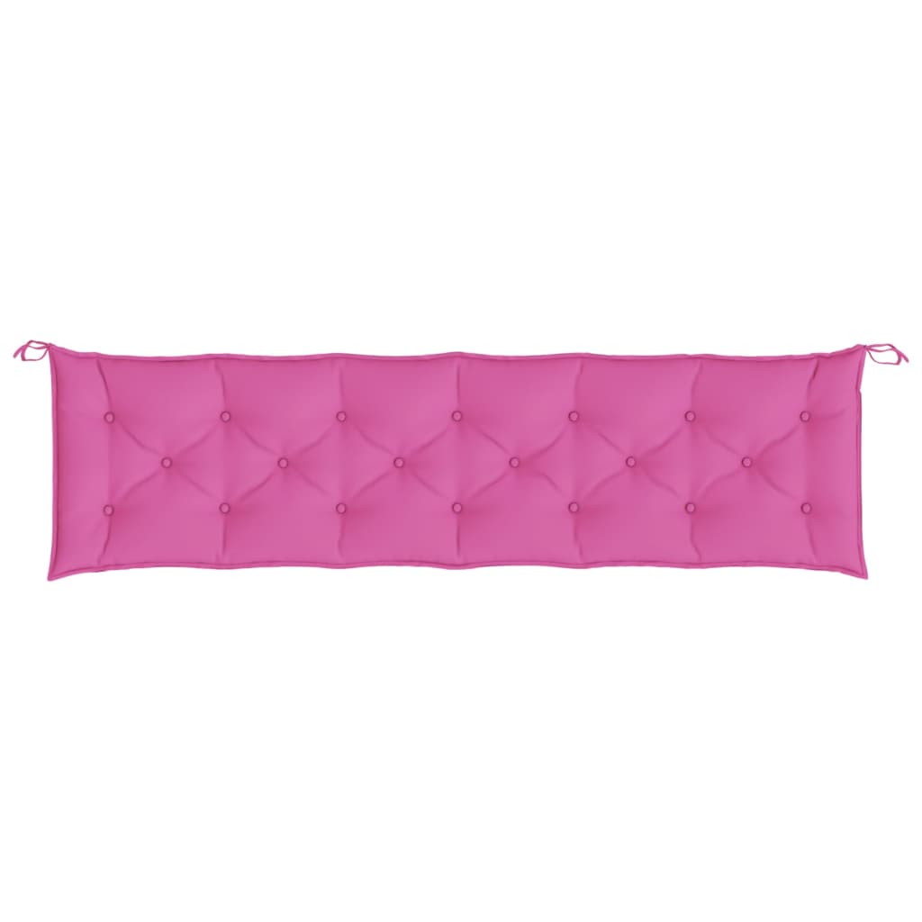 vidaXL Cuscini per Panca da Giardino 2 pz Rosa 200x50x7 cm in Tessuto