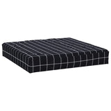 vidaXL Cuscino Pallet Motivo a Quadri Nero 60x60x8 cm Tessuto Oxford