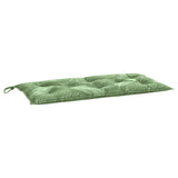 vidaXL Cuscino Panca Giardino con Motivo a Foglie 110x50x7 cm Tessuto