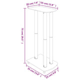 Pedane Casse 2pz Argento Vetro Temperato Design a 3 Pilastri