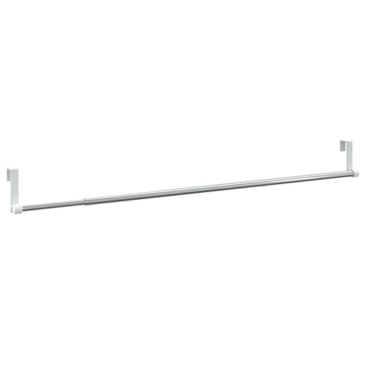 Binari per Tende 2 pz Bianco e Argento 60-105 cm Alluminio