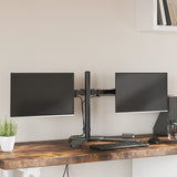 Supporto per Monitor Doppio in Acciaio Nero VESA 75/100 mm