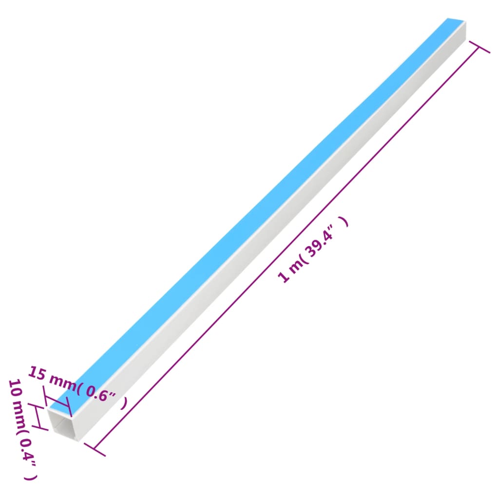 Canalina per Cavi Autoadesiva 15x10 mm 10 m in PVC