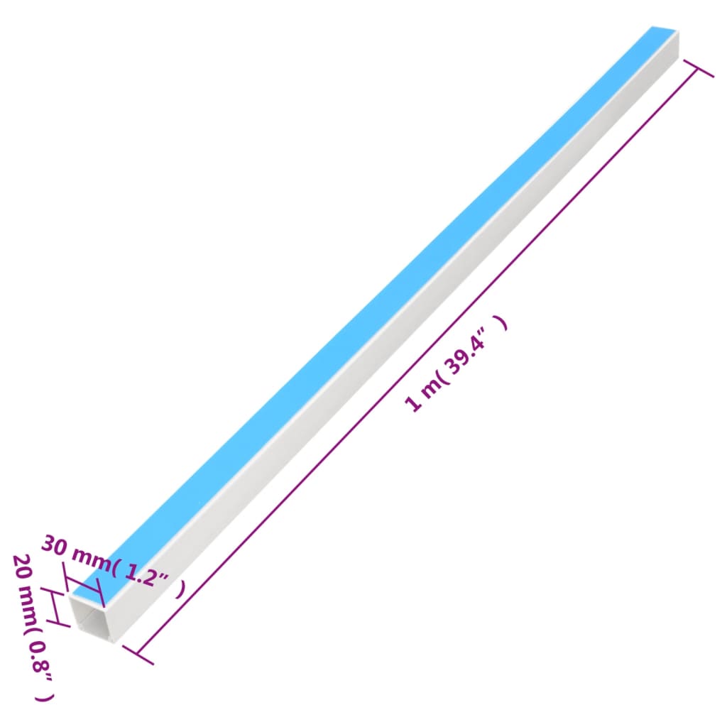 Canalina per Cavi Autoadesiva 30x20 mm 10 m in PVC